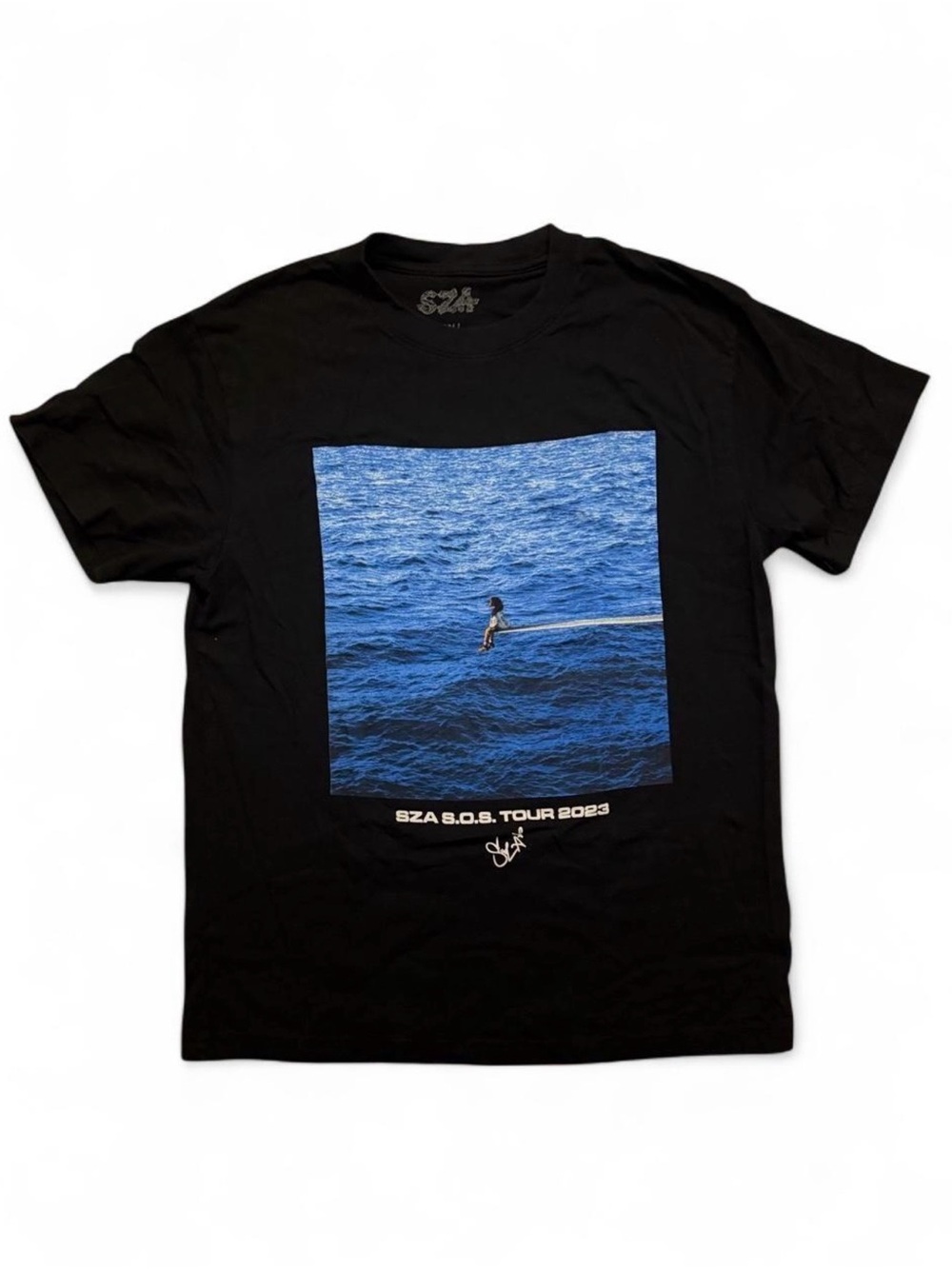 S.O.S. Tour 2023 Unisex Black Graphic Tee - Blue Ocean Print 🌊🖤